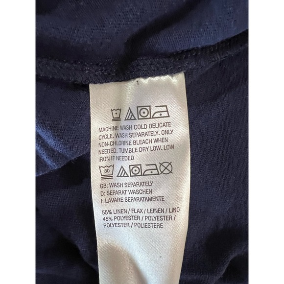 Isaac Mizrahi Live! Bridgehampton Knit Linen Blend V-Neck DARK NAVY NWT SIZE S - Picture 6 of 6